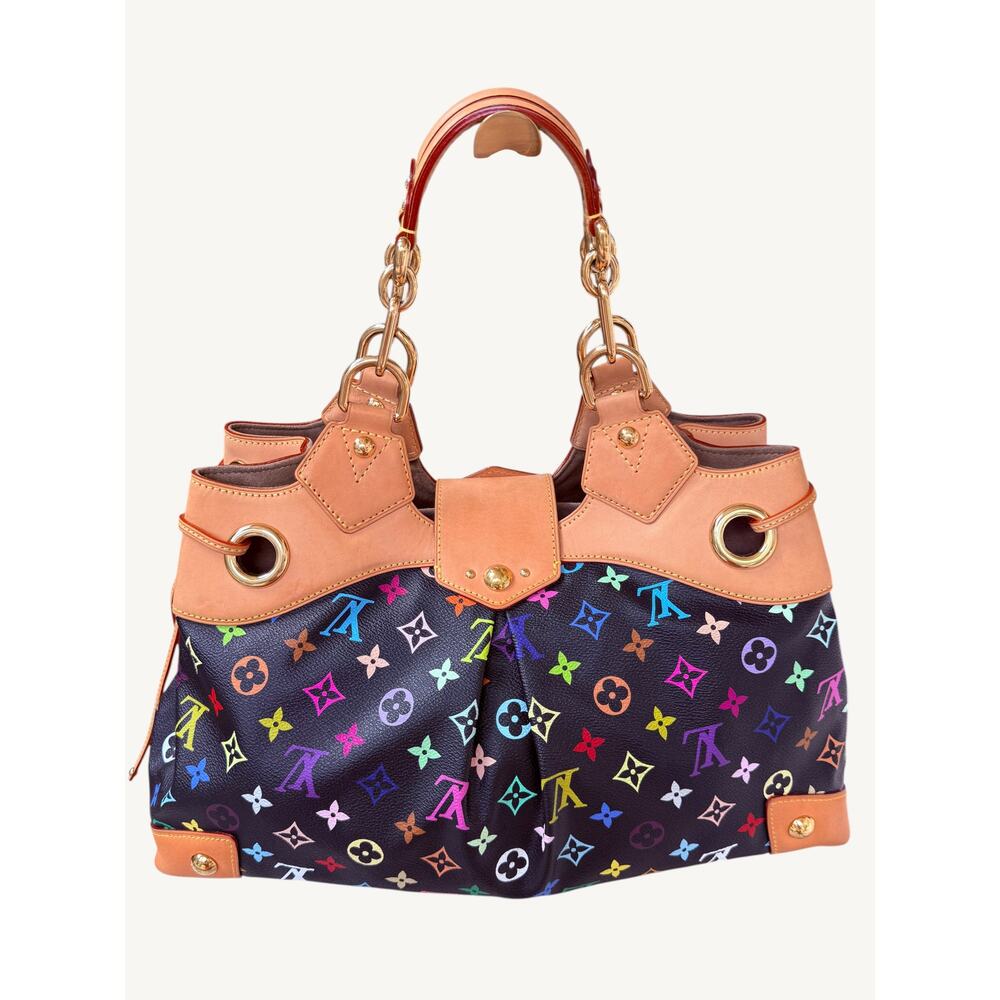 Louis Vuitton x Takashi Murakami Multicolore Ursula GM Noir Bag 2008 Rare - Picture 2 of 16